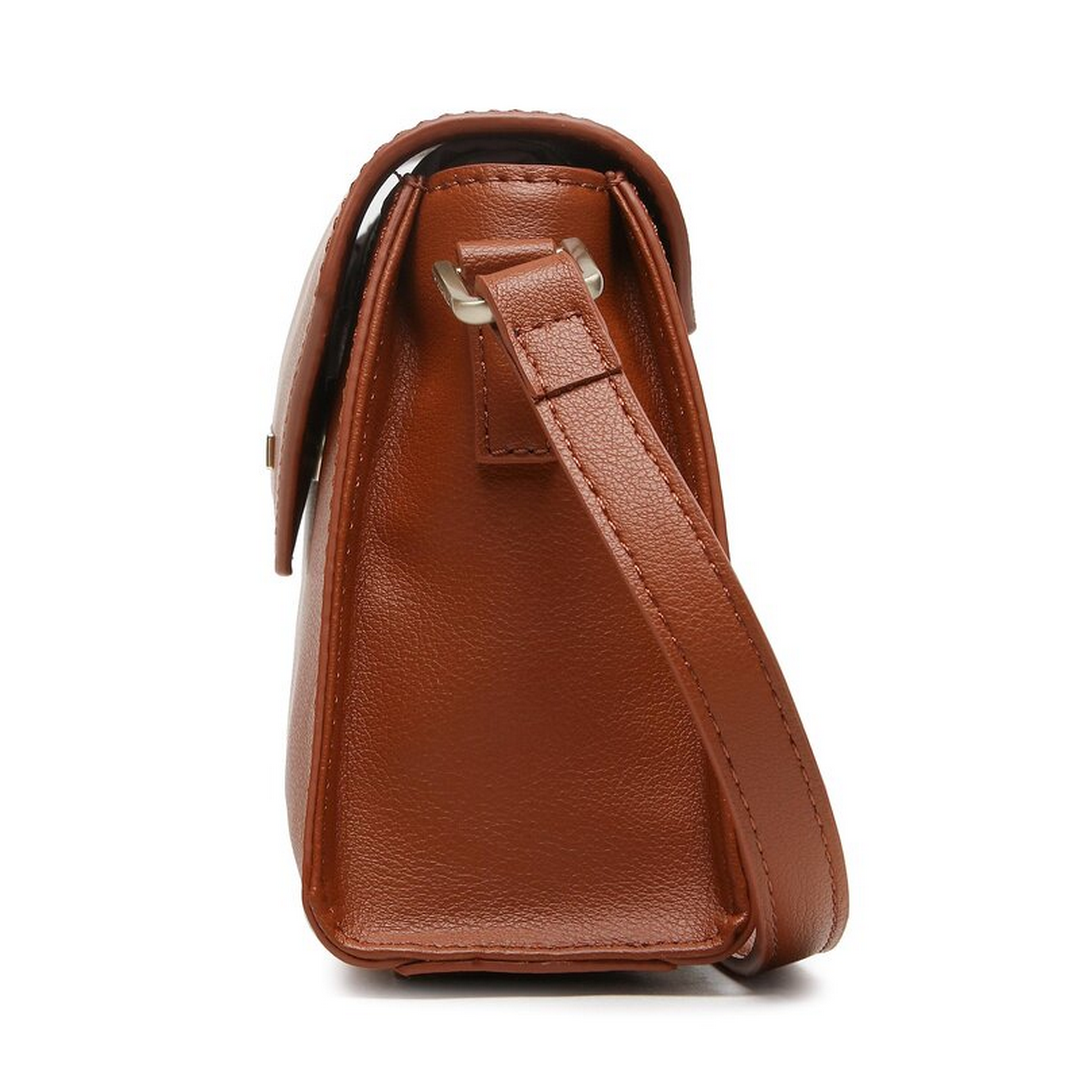 Aily Dressed Crossbody W/Flap Cognac / OS