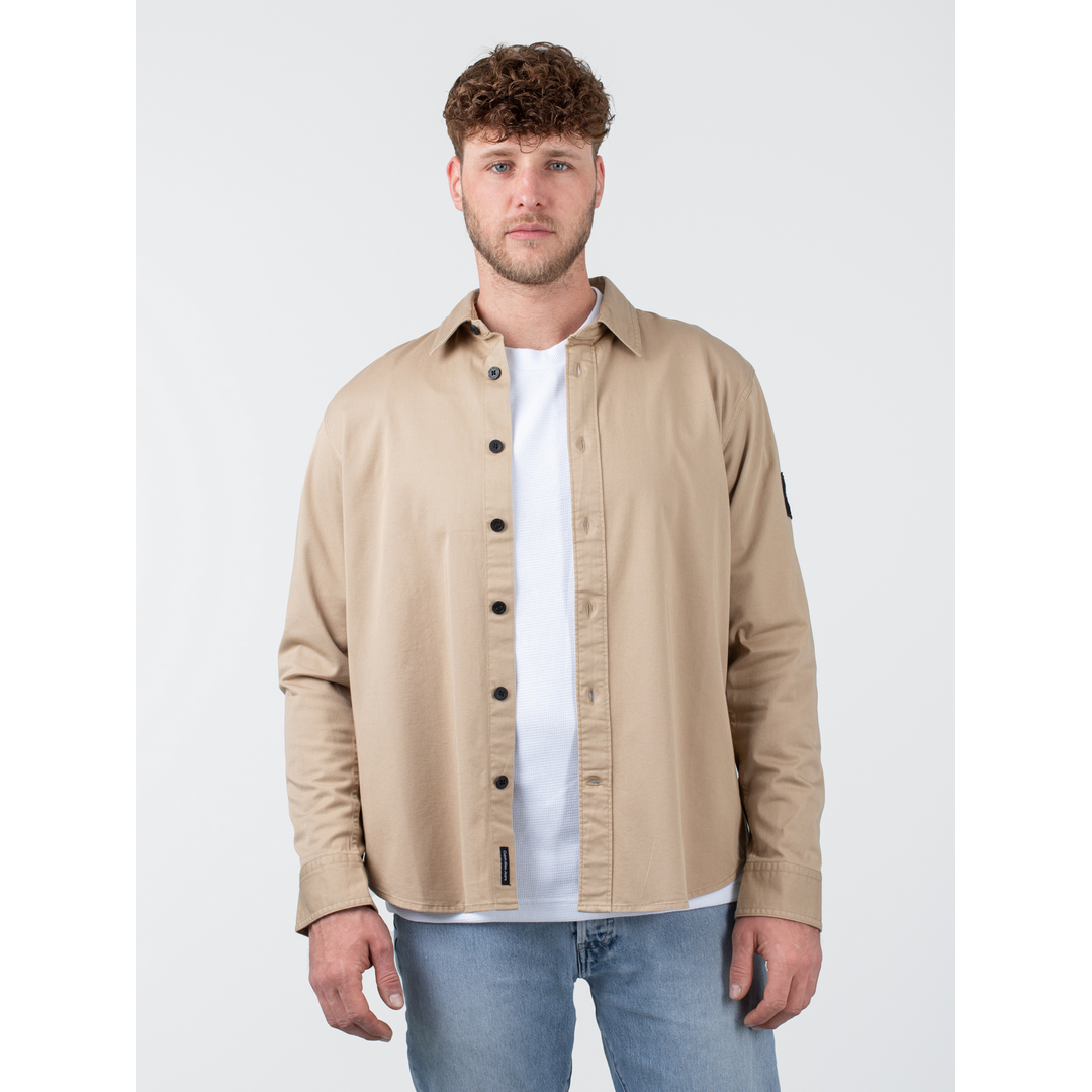 Onologo Badge Relaxed Shirt Travertine / L