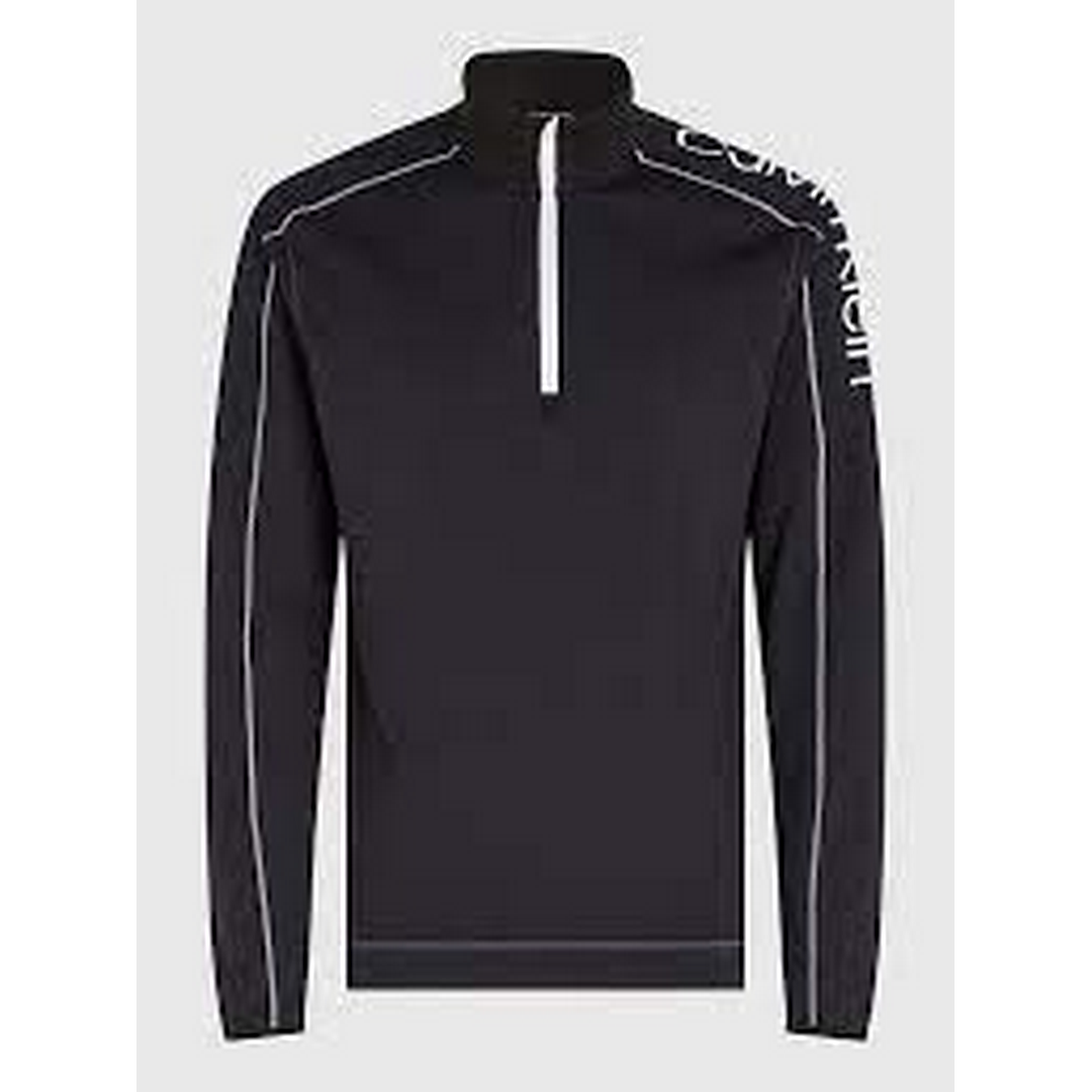 Pw - 1/4 Zip Ls Top Black Beauty / L