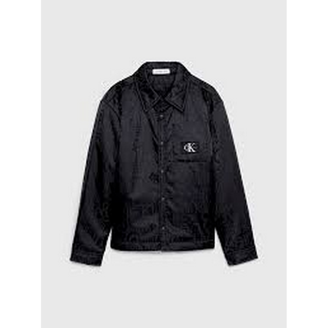 Debossed Padded Overshirt CK BLACK / 10