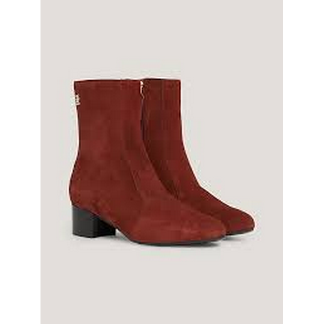 Th Feminine City Suede Bootie Redwood Brown / 41