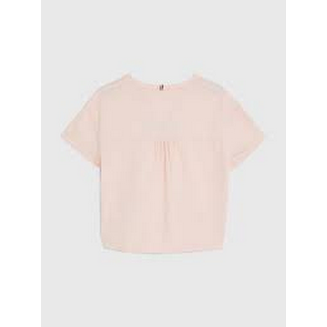 Monogram Satin Applique Tee S/S Pink Crystal / 12