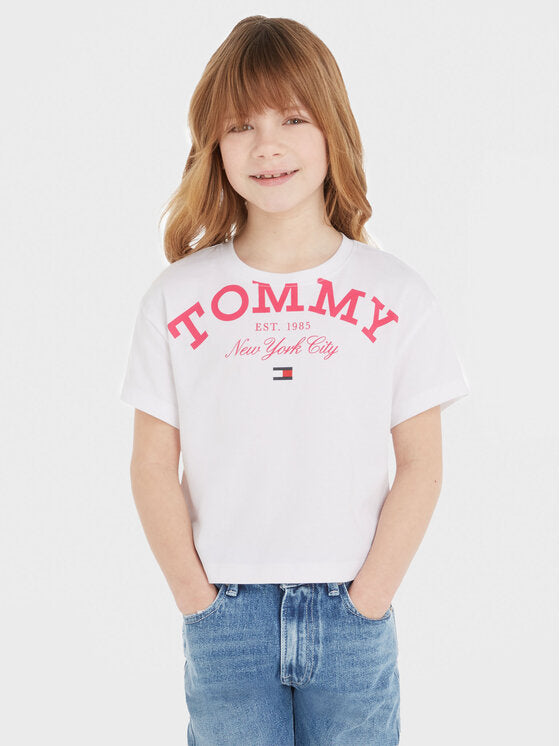 Tommy Logo Tee S/S White / 10