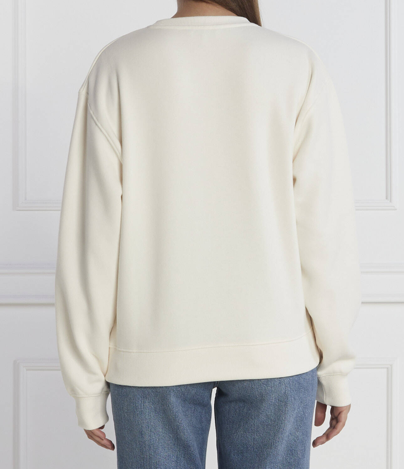 Mdn Reg Varsity Flock Sweatshirt Ancient White / L