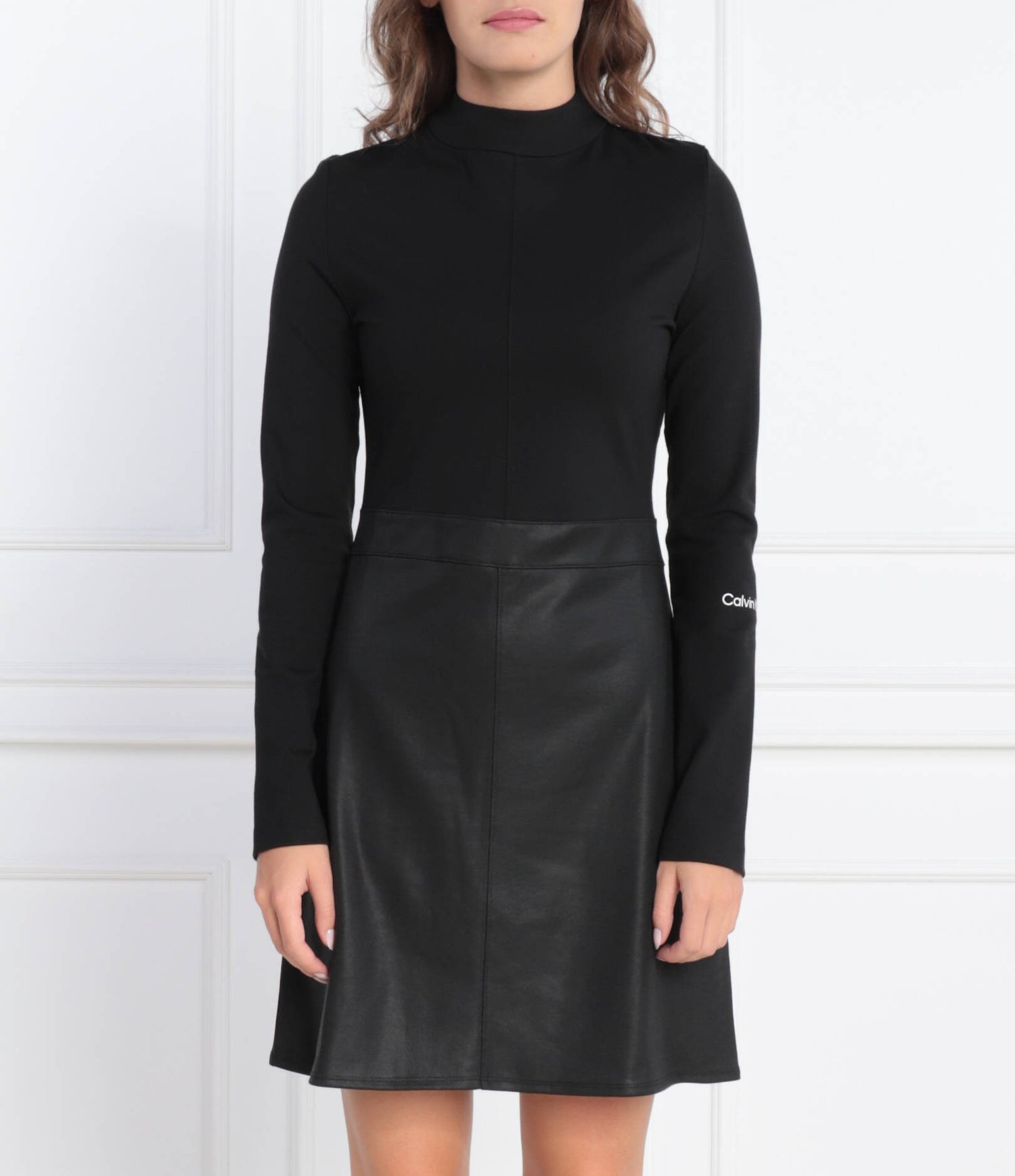 Coated Milano A-Line Dress Ck Black / L