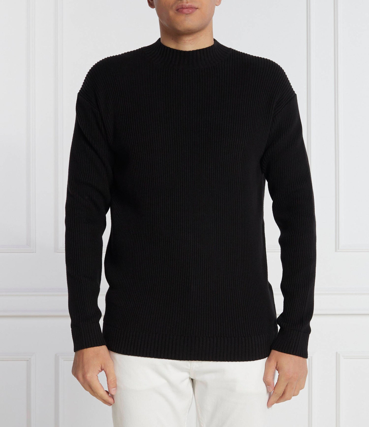 Blown Up Ck Mock Sweater Ck Black / L