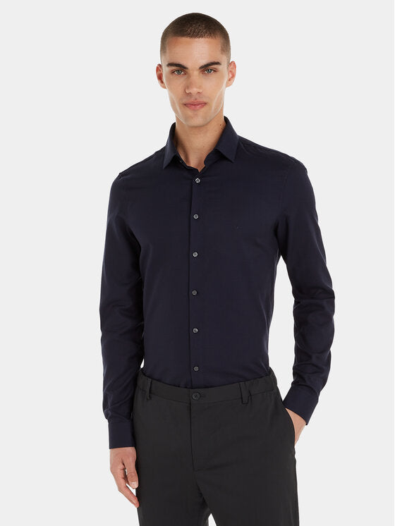 Stretch Collar Slim Shirt Night Sky / 42