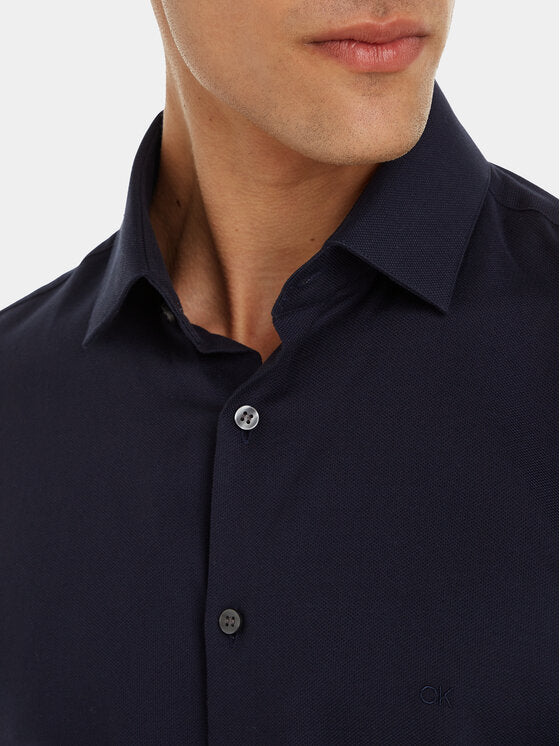 Stretch Collar Slim Shirt Night Sky / 42