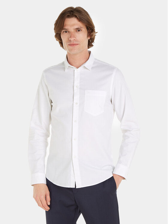 Oxford Stretch Regular Fit Shirt Bright White / L