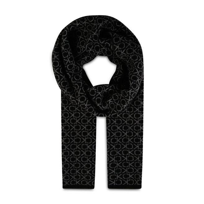 Ck Monogram Wool Scarf Ck Black / OS