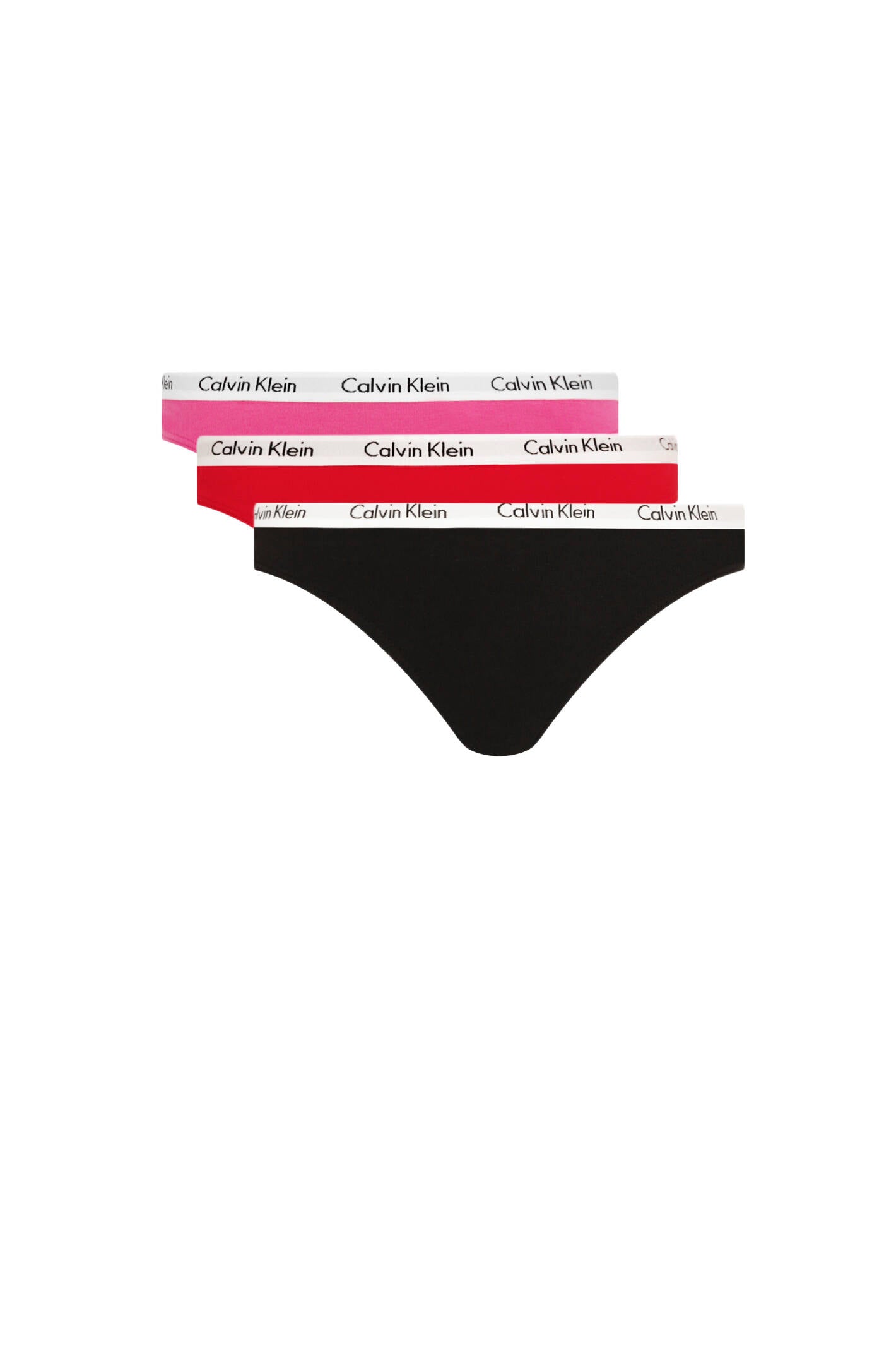 Thong 3Pk BLACK/ROUGE/FUCHSIA / L