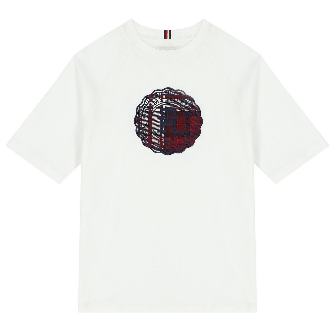 Check Stamp Tee S/S White / 10