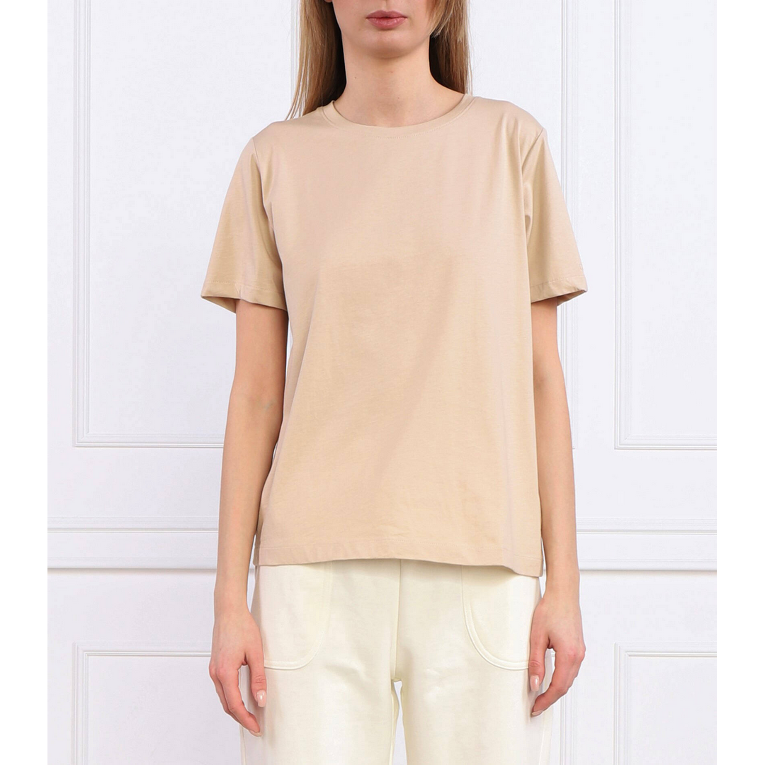 SMOOTH COTTON CREW NECK TEE SS Sandstone Beige / L