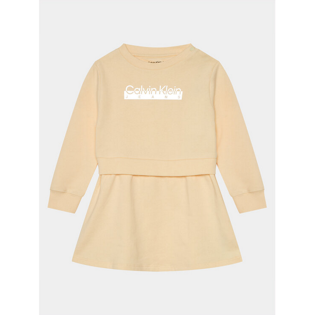 METALLIC HERO LOGO LS DRESS Vanilla / 80