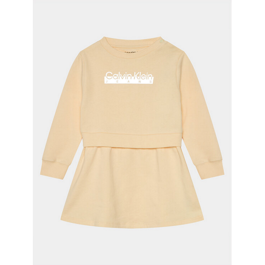 METALLIC HERO LOGO LS DRESS Vanilla / 80