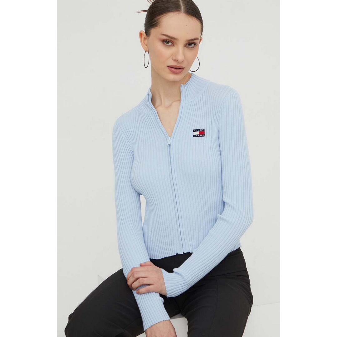 TJW ZIP THRU BADGE CARDIGAN Breezy Blue / L