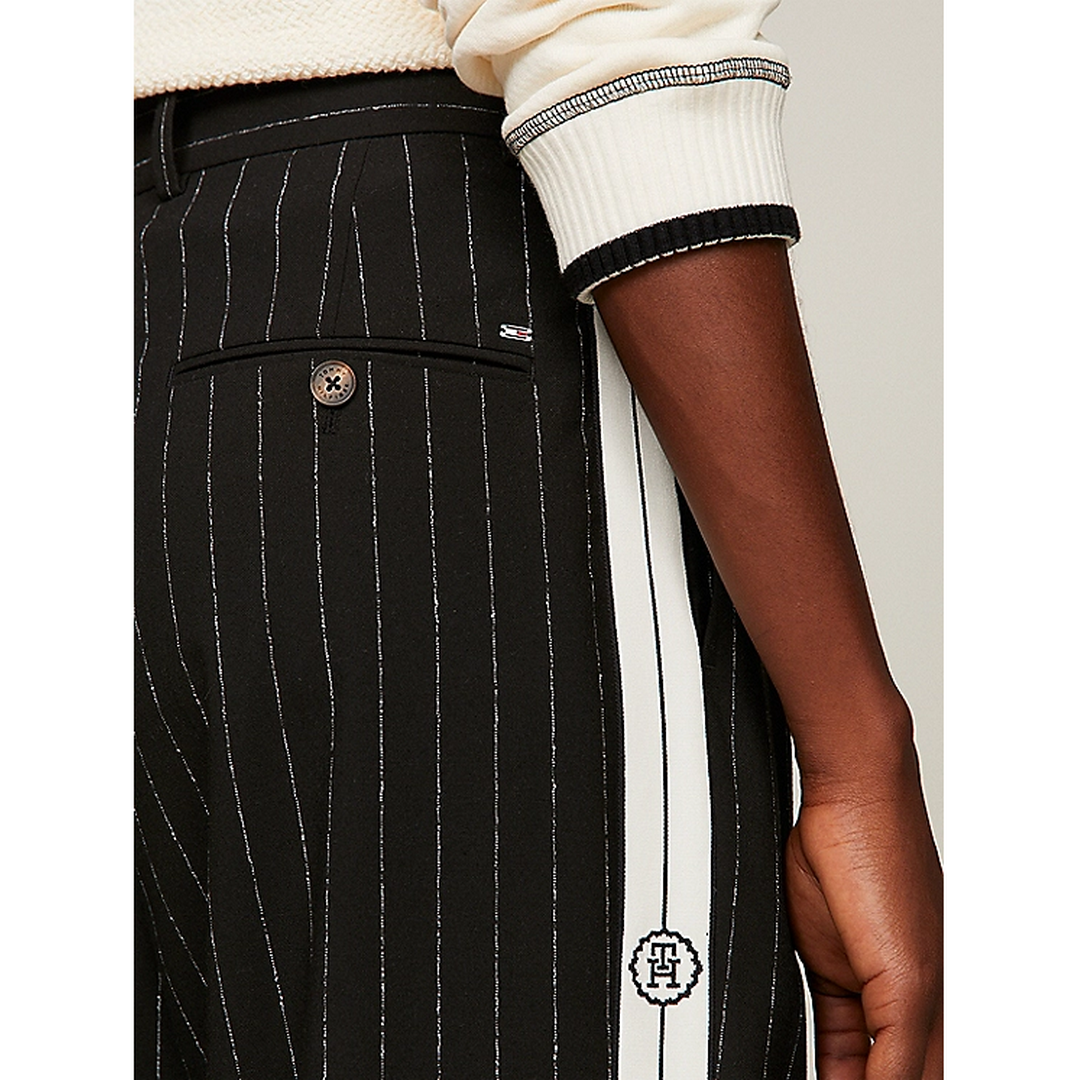 RELAXED STRAIGHT PINSTRIPE PANT Black Stripe / 42