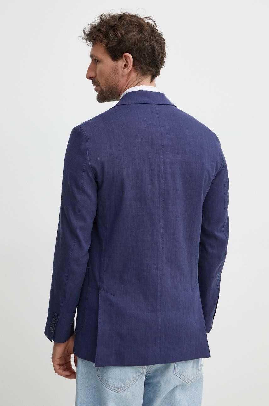 Dc Linen Viscose Blazer Anchor Blue / 48