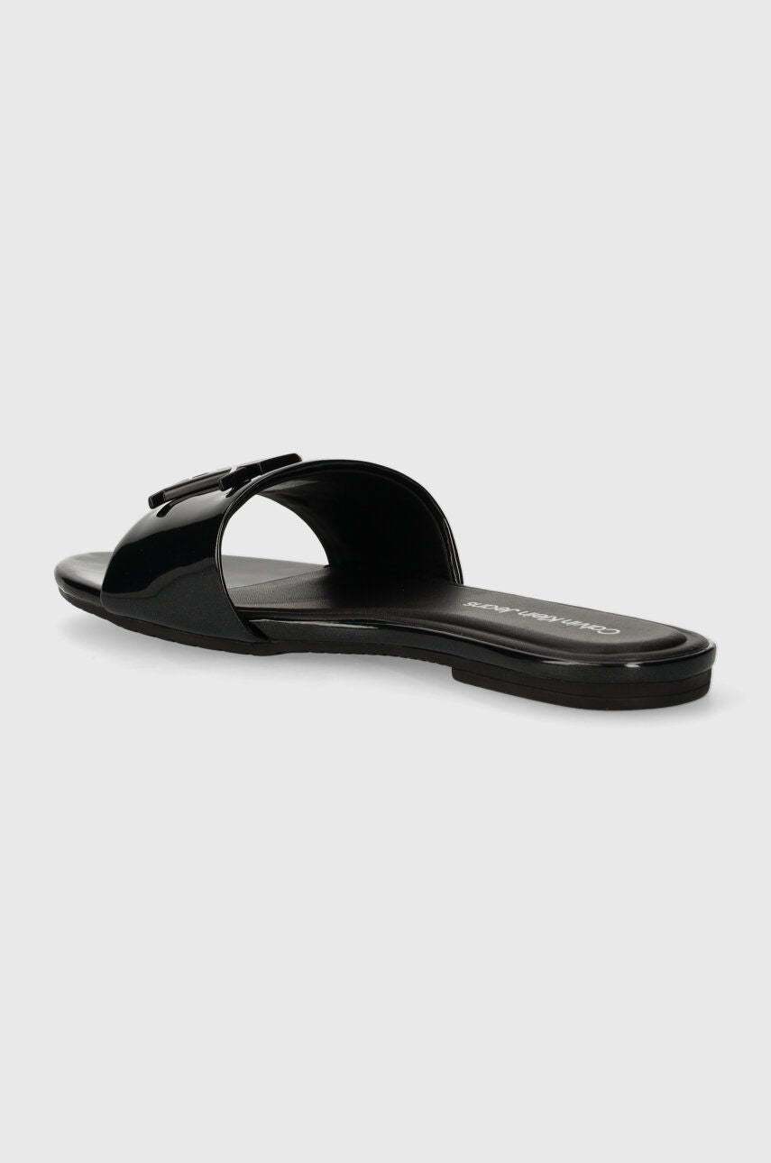 Flat Sandal Slide Mg Met Black / 41