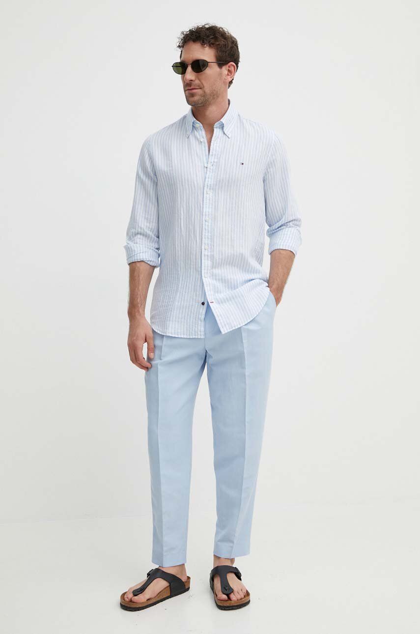 Linen Lyocell Cotton Pants Kentucky Blue / L