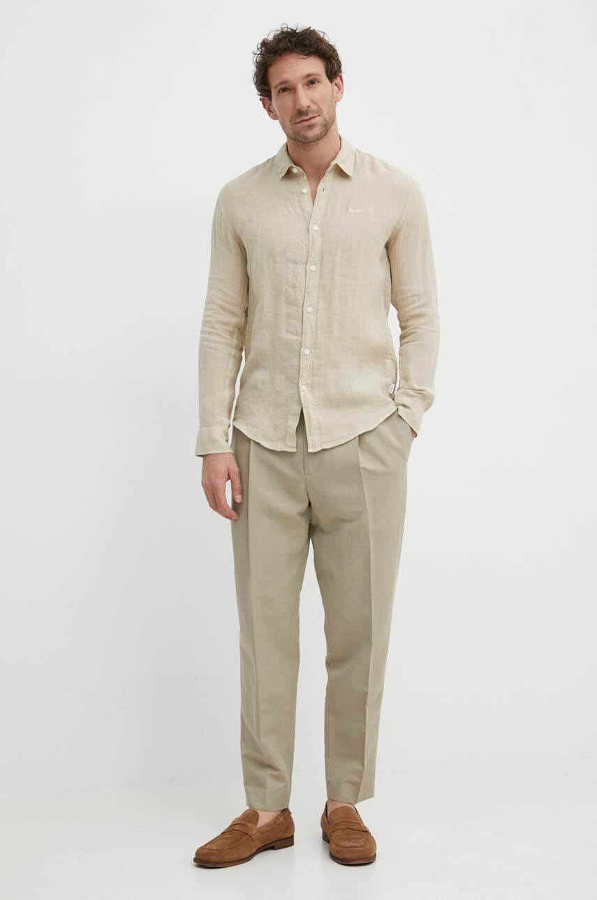 Linen Lyocell Cotton Pants Fresh Clay / L