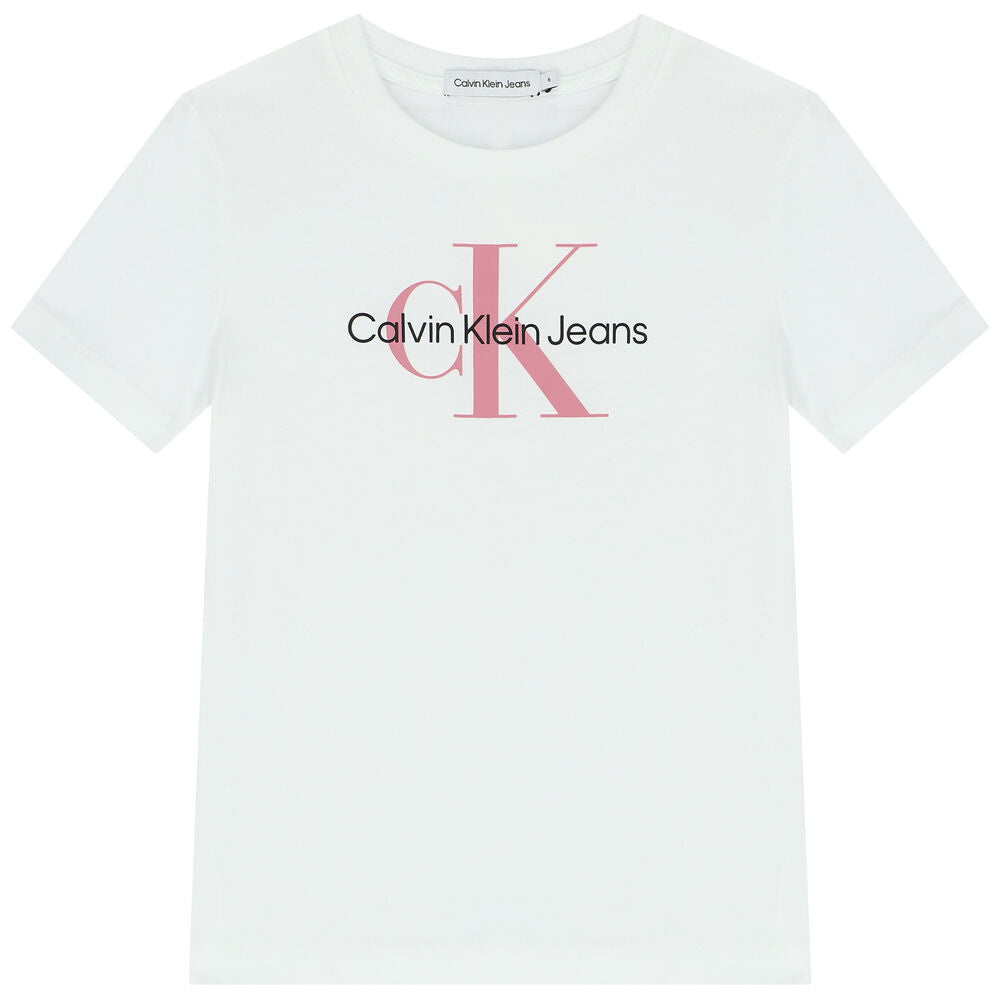 Ck Monogram Ss T-Shirt Bright White / 10