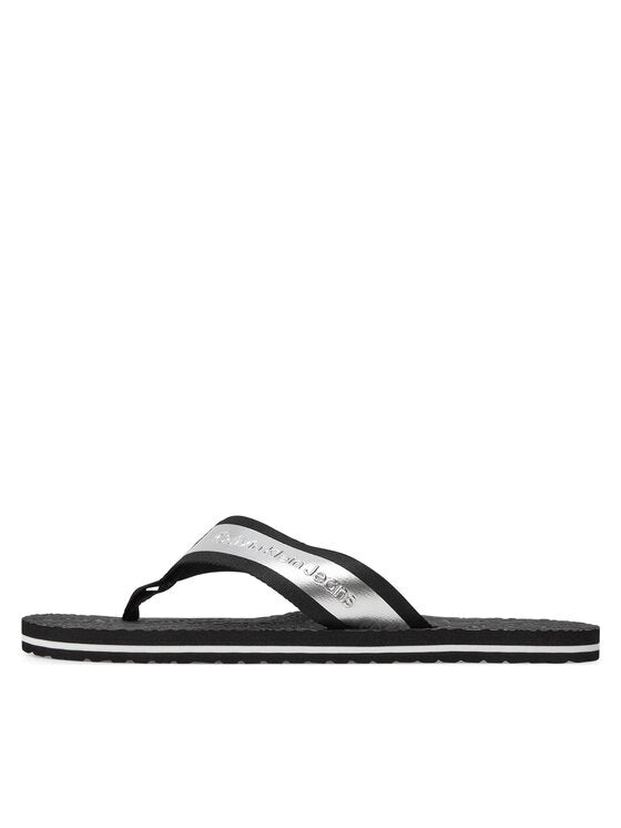 Beach Sandal In Met Black/Bright White / 42