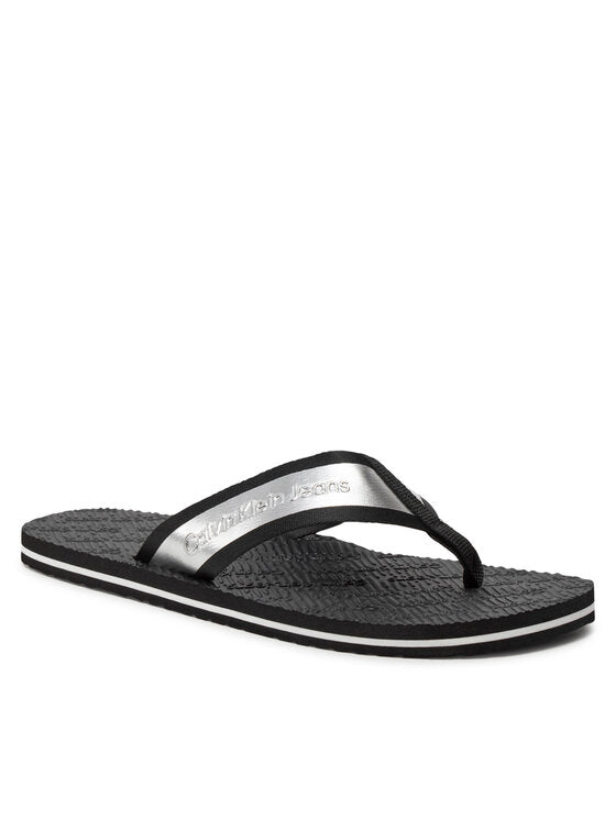 Beach Sandal In Met Black/Bright White / 42