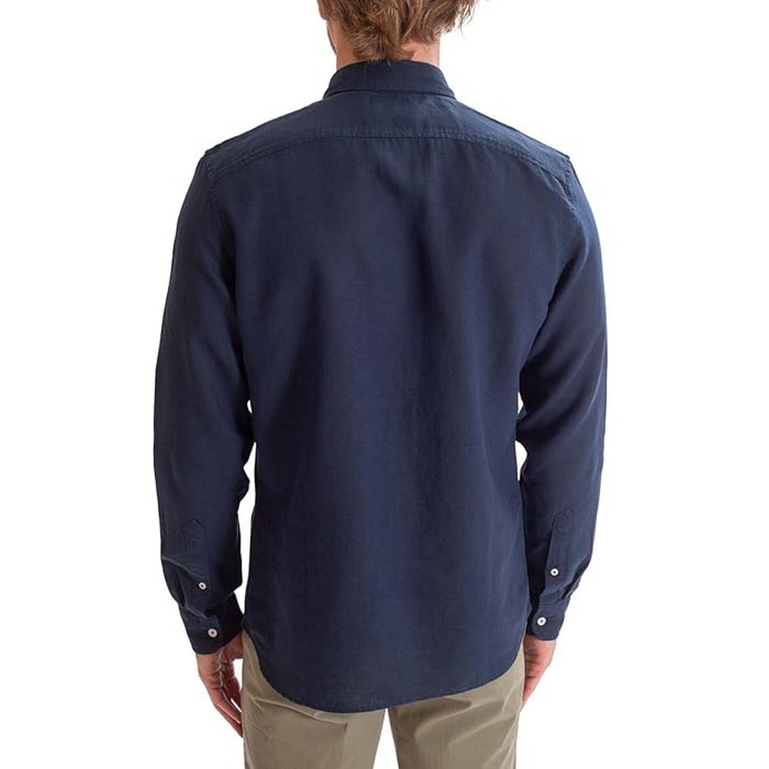 Cotton/Linen Long Sleeve Shirt DARK SAPPHIRE / L