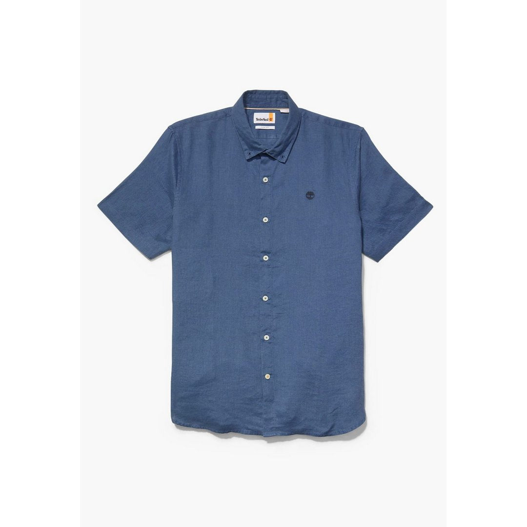 Linen Short Sleeve Shirt DARK DENIM / L