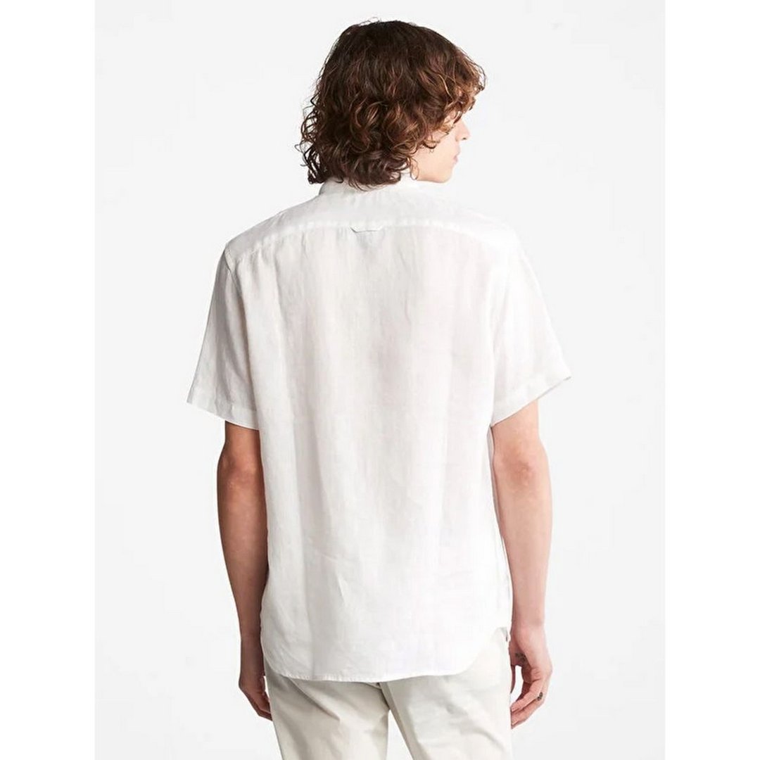 Linen Short Sleeve Shirt WHITE / L