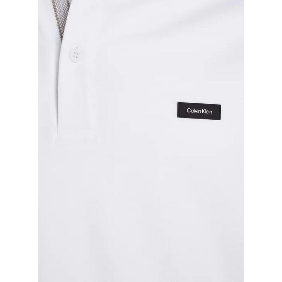 Stretch Pique Multi Tipping Polo Bright White Base / London Fog / L