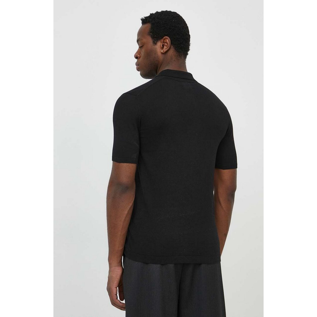 Cotton Silk Polo Shirt Ck Black / L