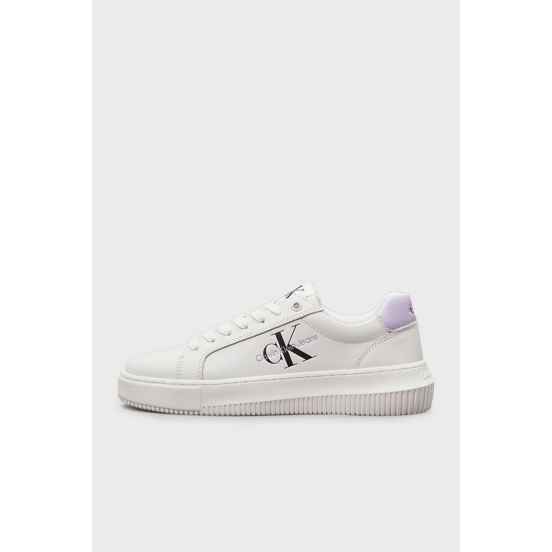 Chunky Cupsole Mono Lth Wn Bright White/Pastel Lilac / 41