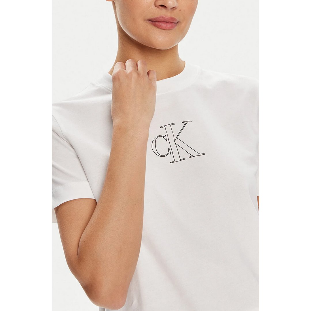 Outlined Ck Regular Tee Bright White / L