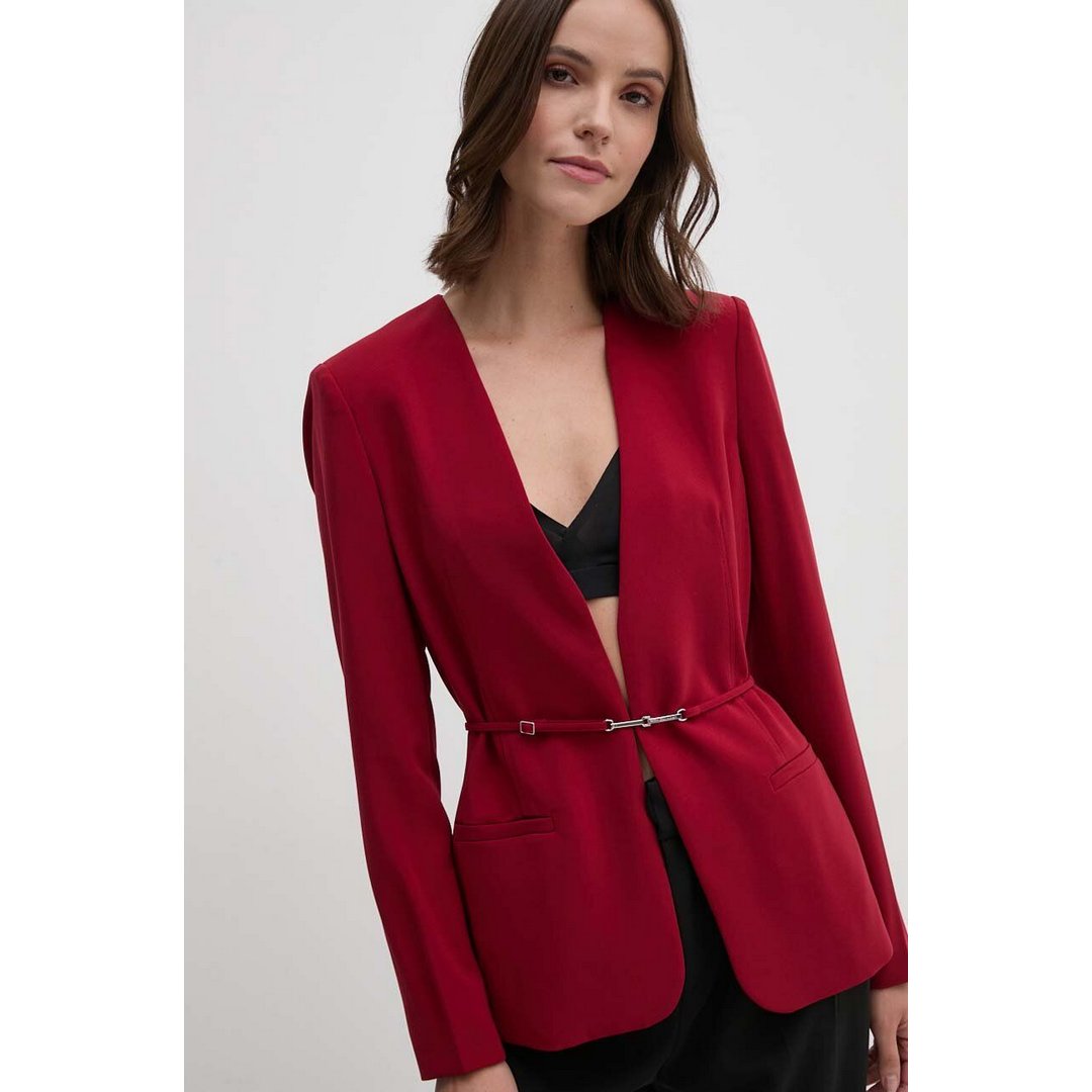 Structure Twill Slim Blazer Biking Red / 42