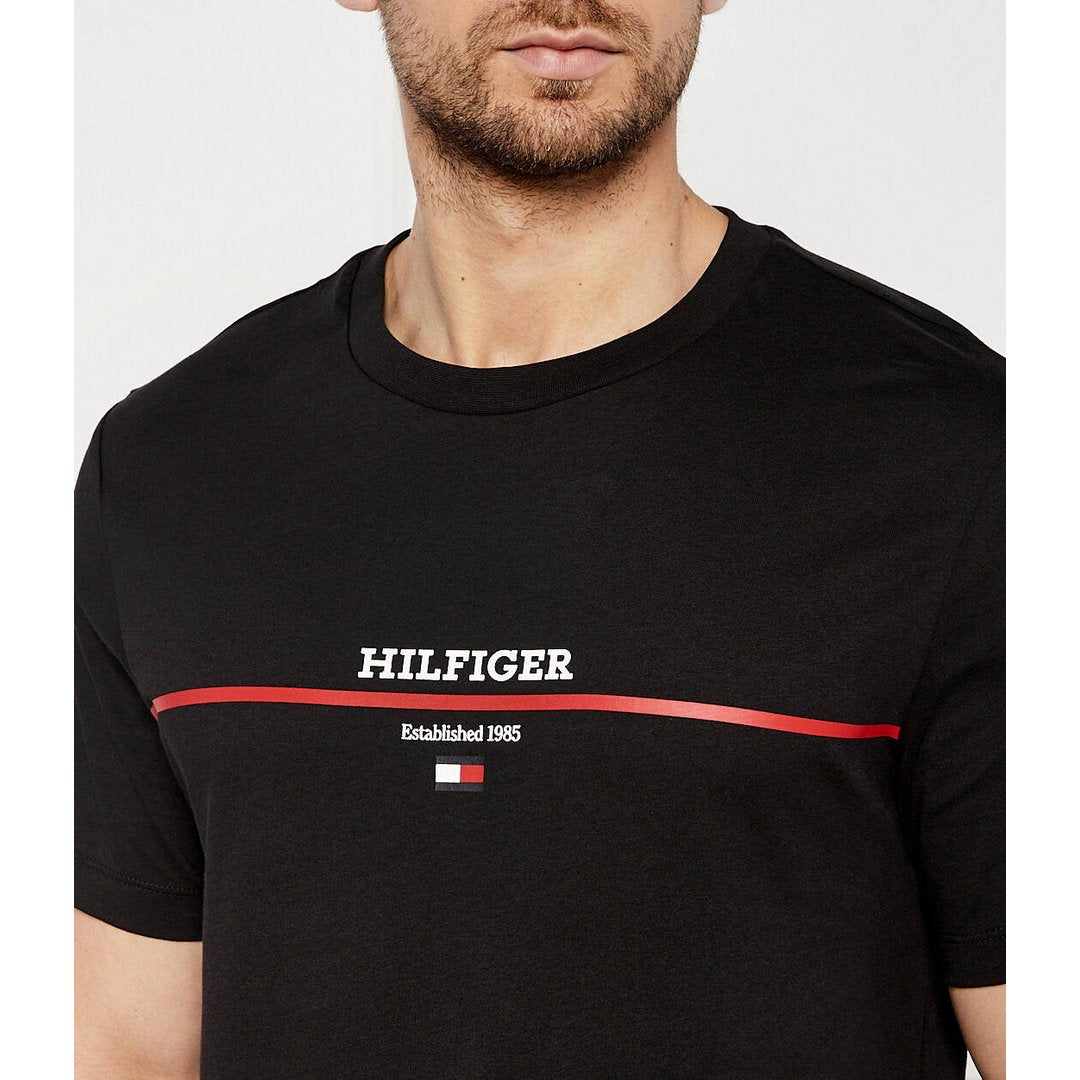 Hilfiger Stripe Tee Black / L