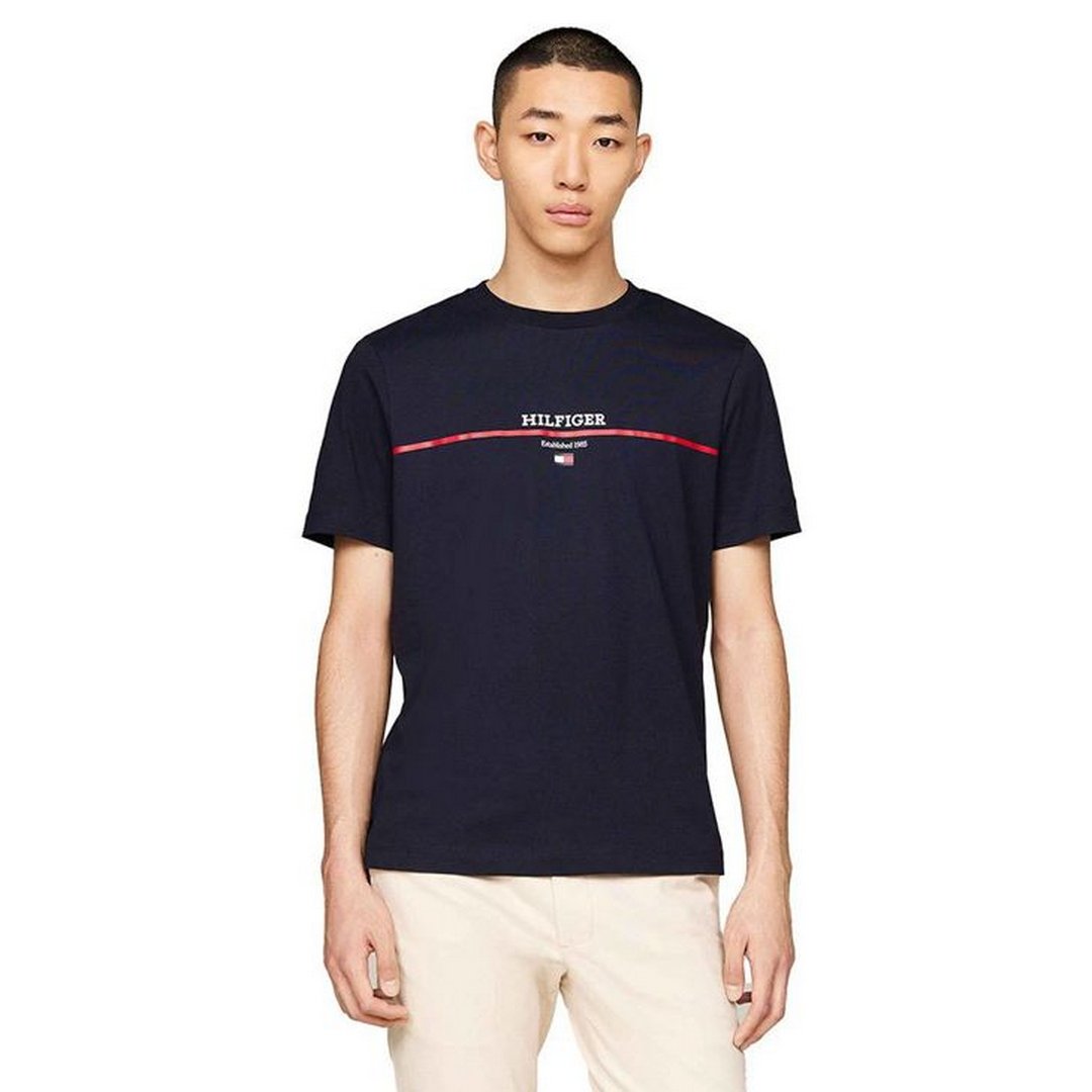 Hilfiger Stripe Tee Desert Sky / L