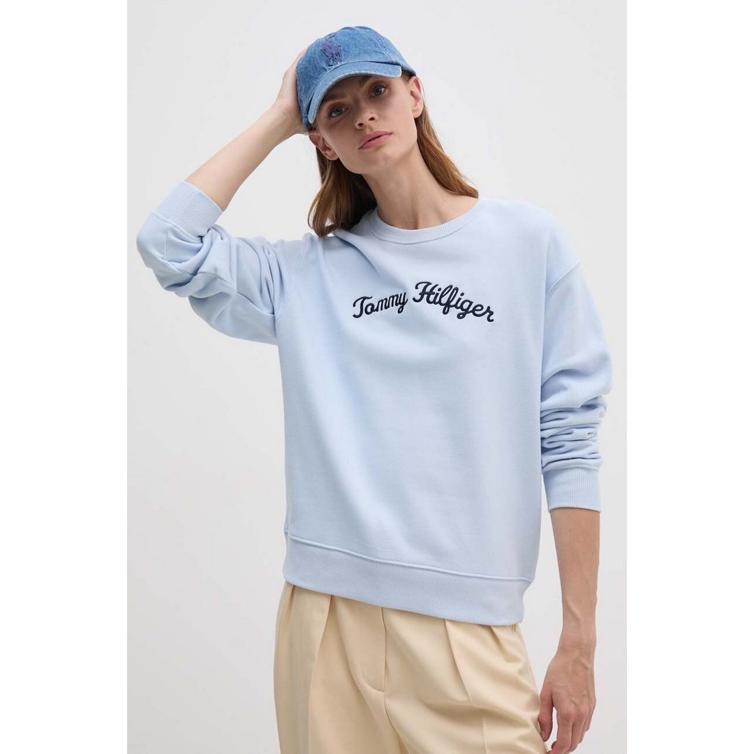 Mdrn Reg Script Sweatshirt Breezy Blue / L