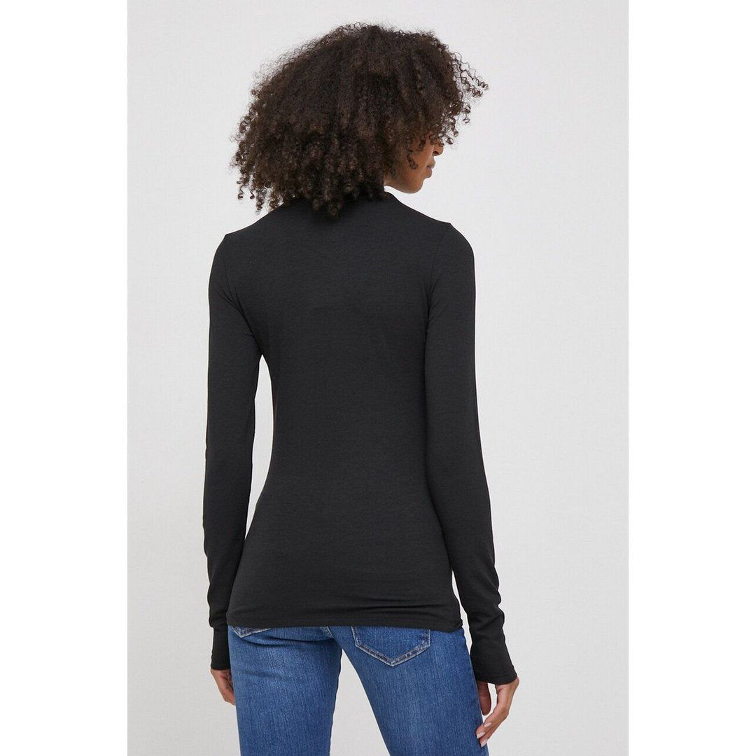 Cotton Modal Mock Ne/ Beh/ L Ck Black / M