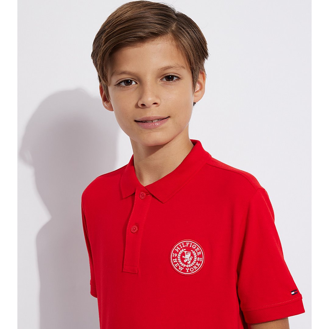 Crest Polo S/S/ Xnd/ 10 Fierce Red / 5