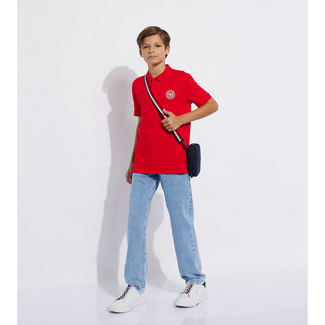 Crest Polo S/S/ Xnd/ 10 Fierce Red / 5