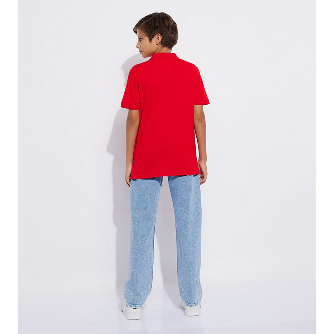 Crest Polo S/S/ Xnd/ 10 Fierce Red / 6