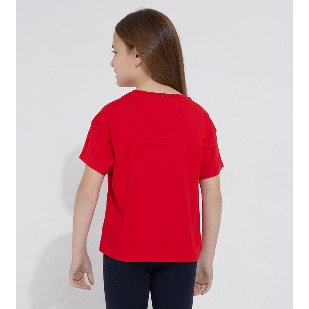 Tommy Varsity Tee S Deep Crimson / Cotton Candy / 4