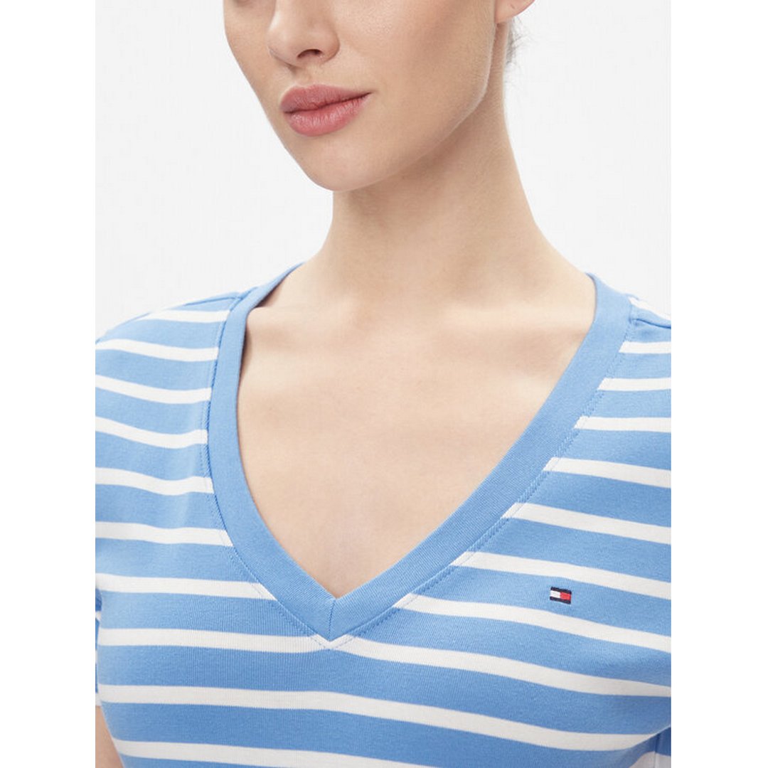 New Slim Cody V-Neck/ Ybl/ Xl Sodalite Blue / Bright White / XS