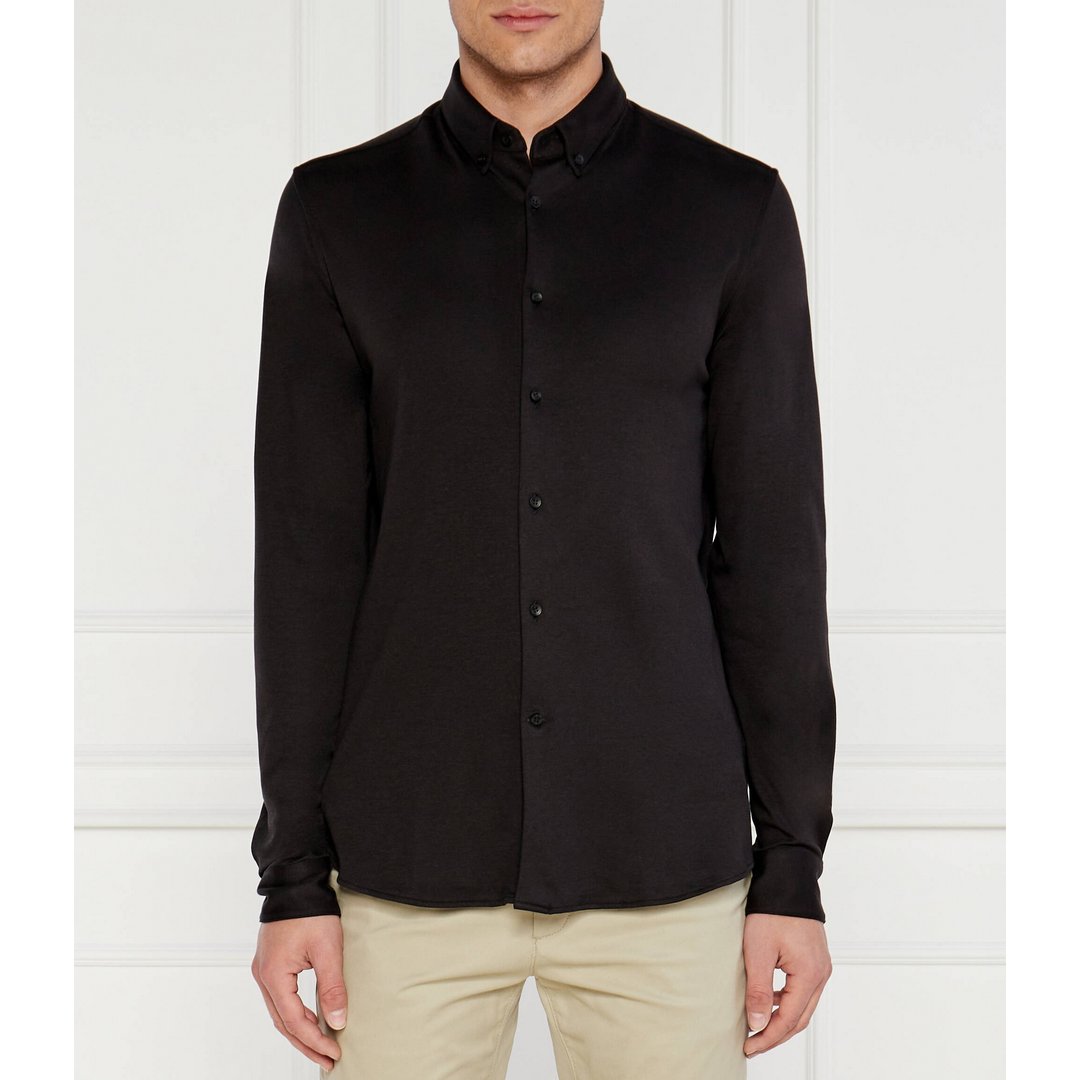 Smooth Cotton Jersey Shirt Ck Black / L