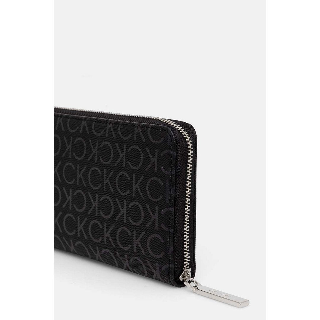 Ck Daily Xl Zip Arou Black Monogram Pu / OS