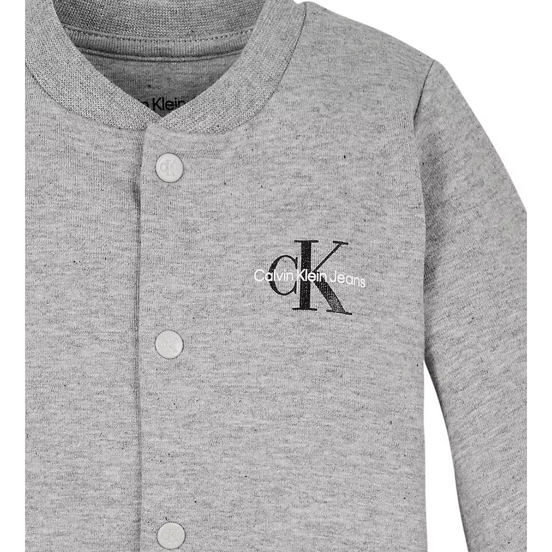 Monogram Ls Bodysuit Grey Heather / 80