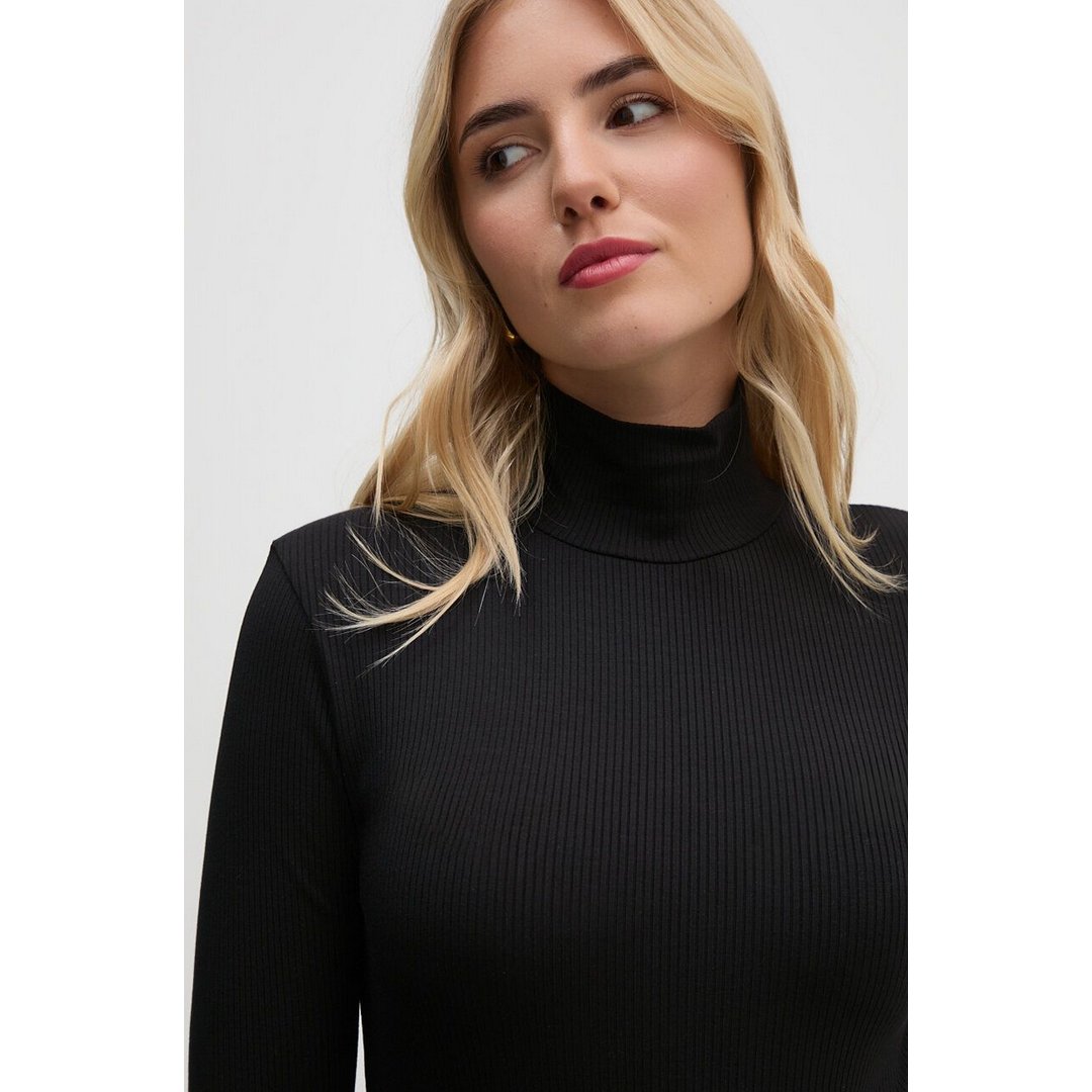 Modal Rib Mock-Neck Ck Black / L