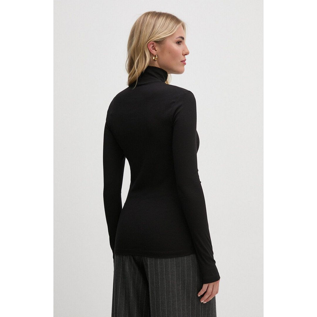 Modal Rib Mock-Neck Ck Black / L